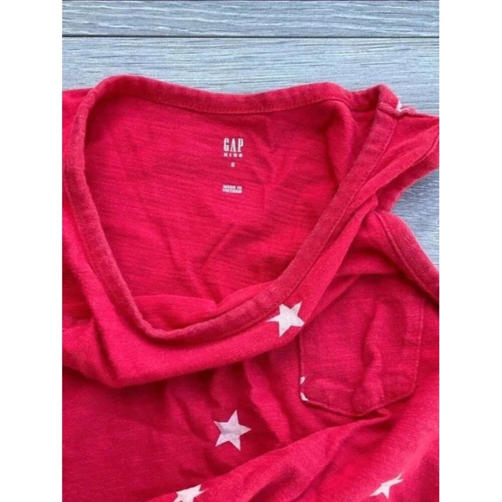 Gap Kids Red Star Print Tie-Front Tank Top - Size Small (4/5)